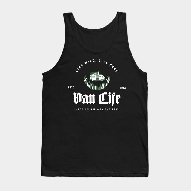 Live Wild, Live Free - Van Life Tank Top by CarlsenOP